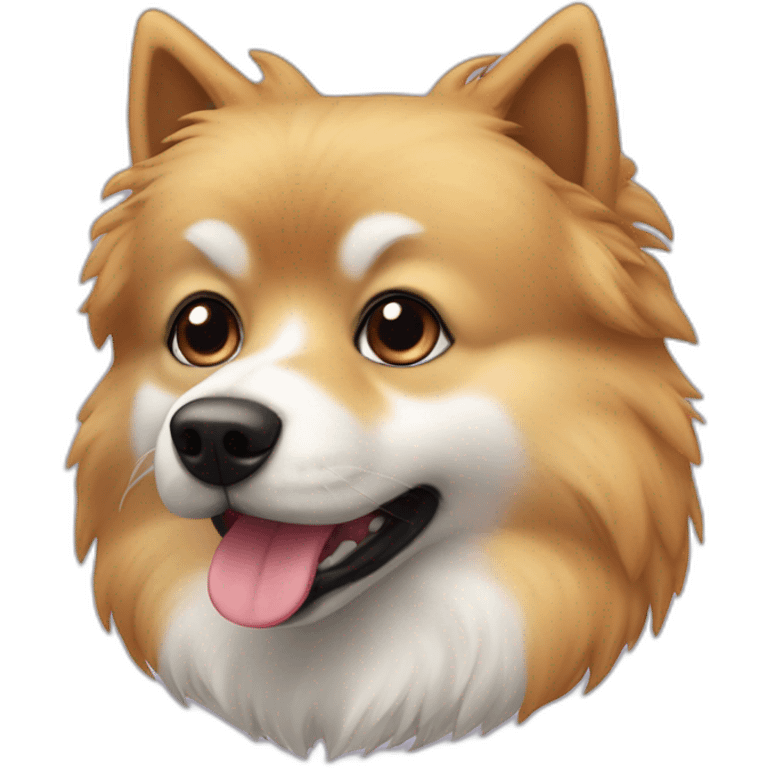 Chien spitz nain emoji