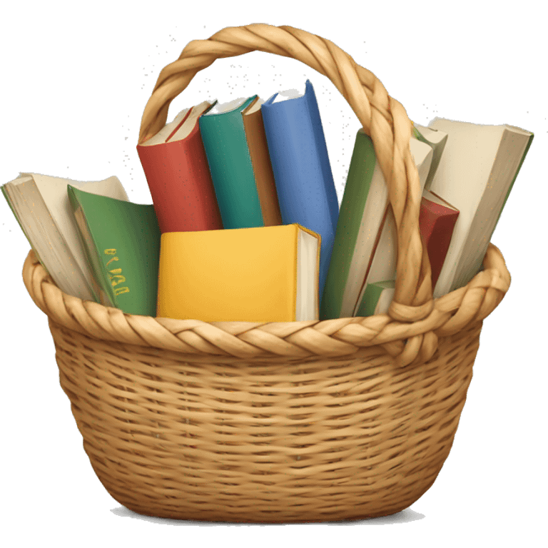 basket with books inside  emoji