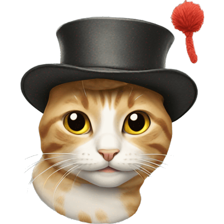 Cat with a funny hat emoji