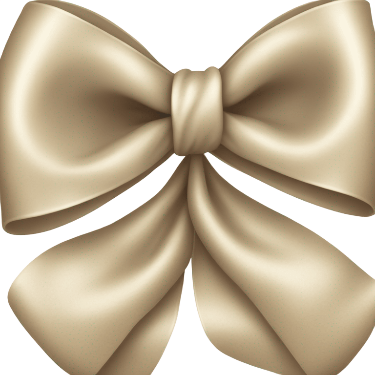 Beige bow emoji