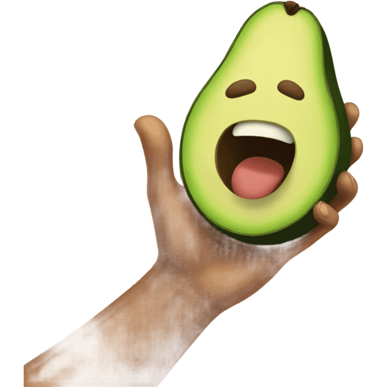 avocado waving hand emoji