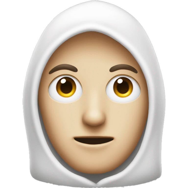 Pointy white hood with eyeholes emoji