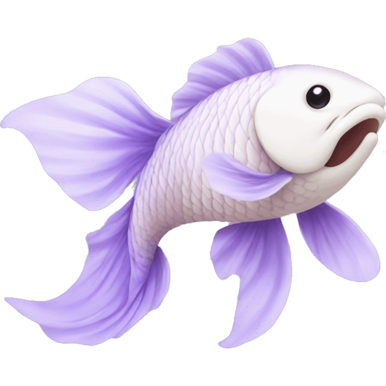 Pastel purple koi emoji