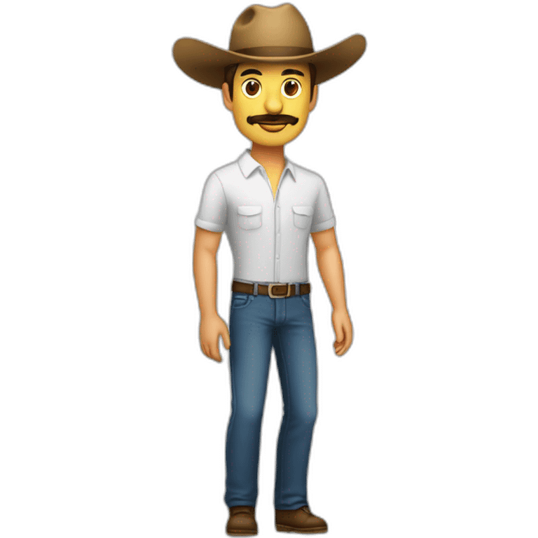 hombre de cuerpo completo con maletin y sombrero sin bigote emoji