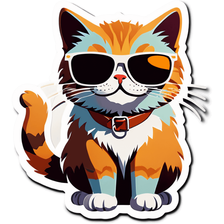 Cat with sunglasses emoji