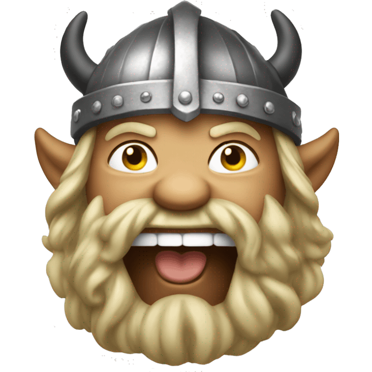 Laughing viking emoji