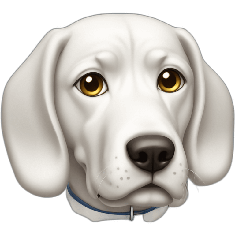 weeping white collar dog emoji