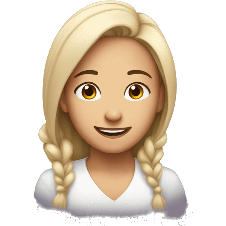 woman face smiling cute emoji