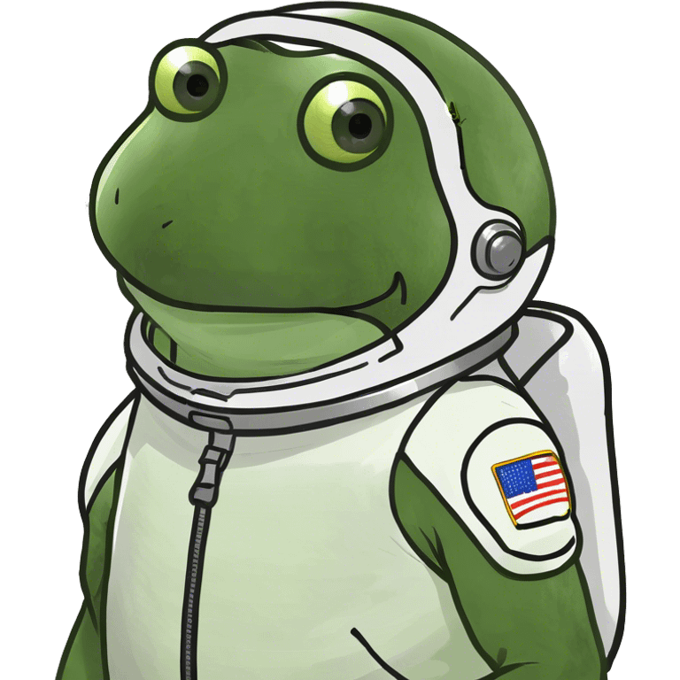 green frog in a spacesuit emoji