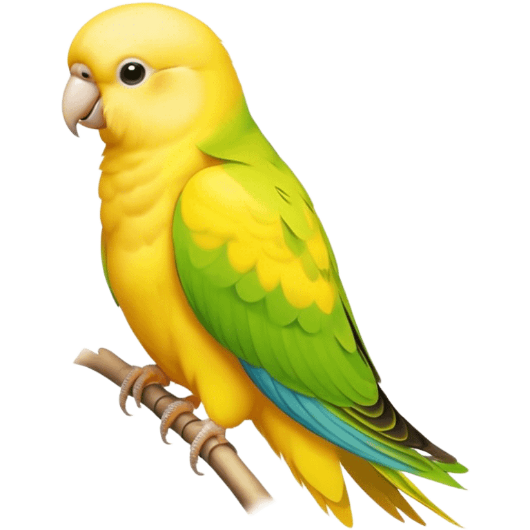 Yellow parakeet emoji