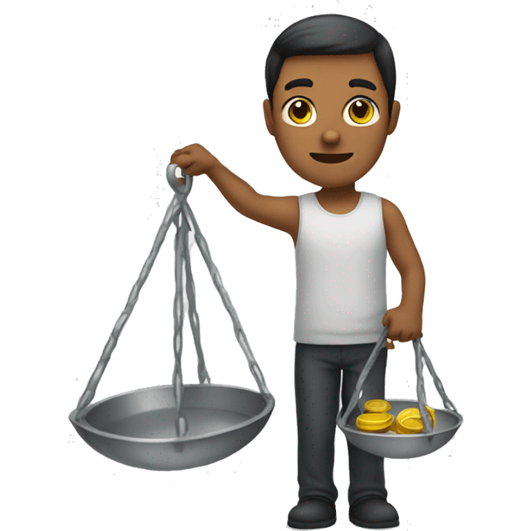 a person holding scales emoji