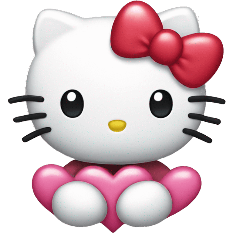 Hello Kitty with a heart emoji