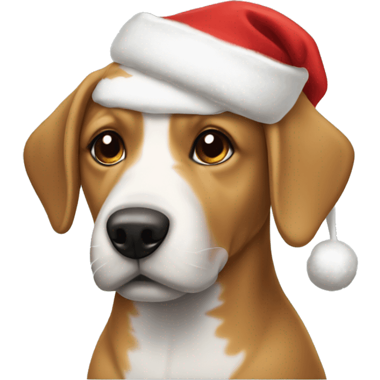 Dog with santa hat emoji