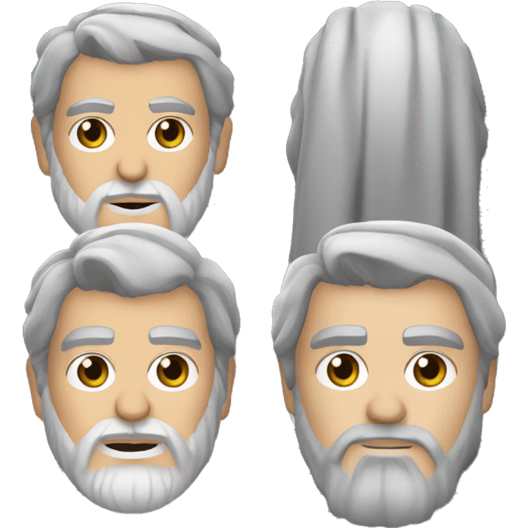 Obi Wan Kenobi  grey hair and beard from episode 4 of Star Wars emoji