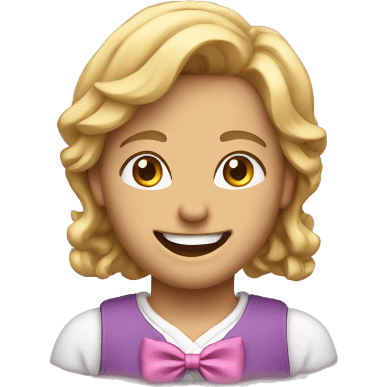 Smiling person with a bow emoji