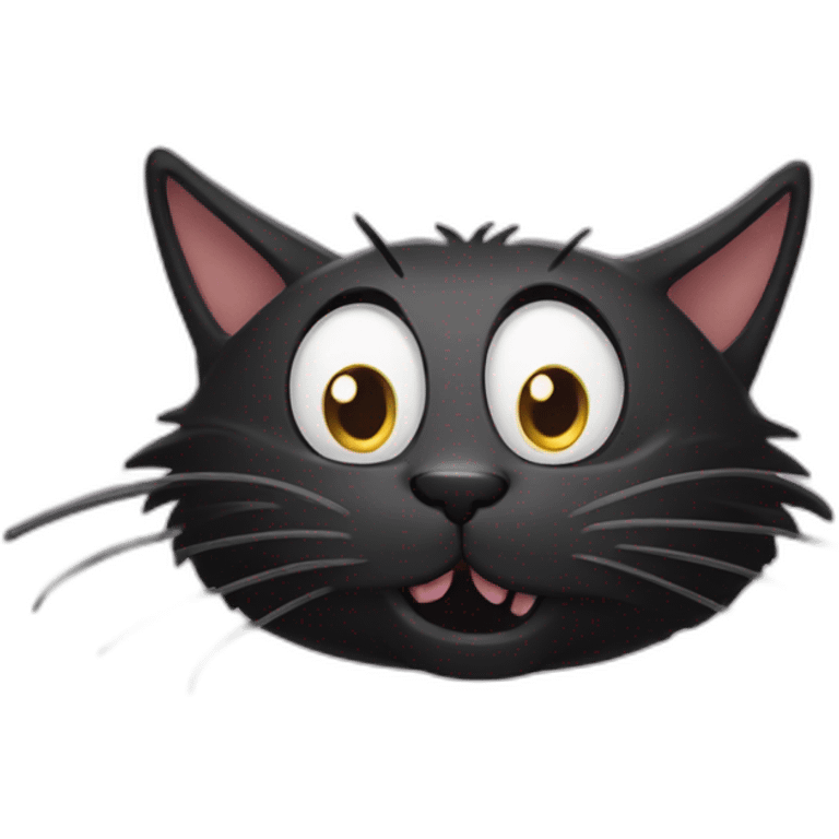 Dizzy Black cat emoji