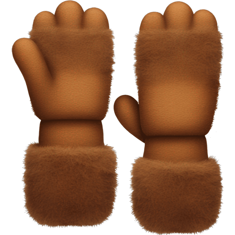 brown fuzzy mits emoji