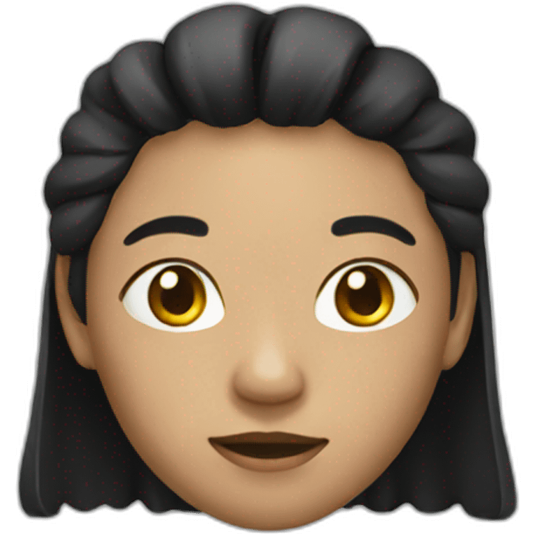 A black Chinese emoji