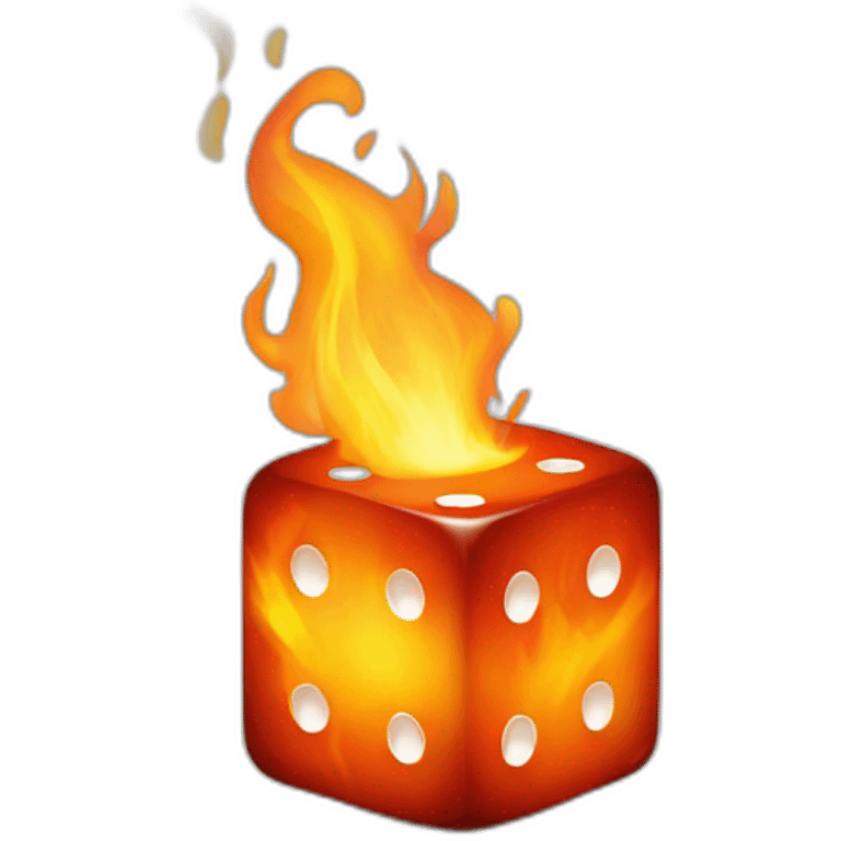 dice in flames emoji