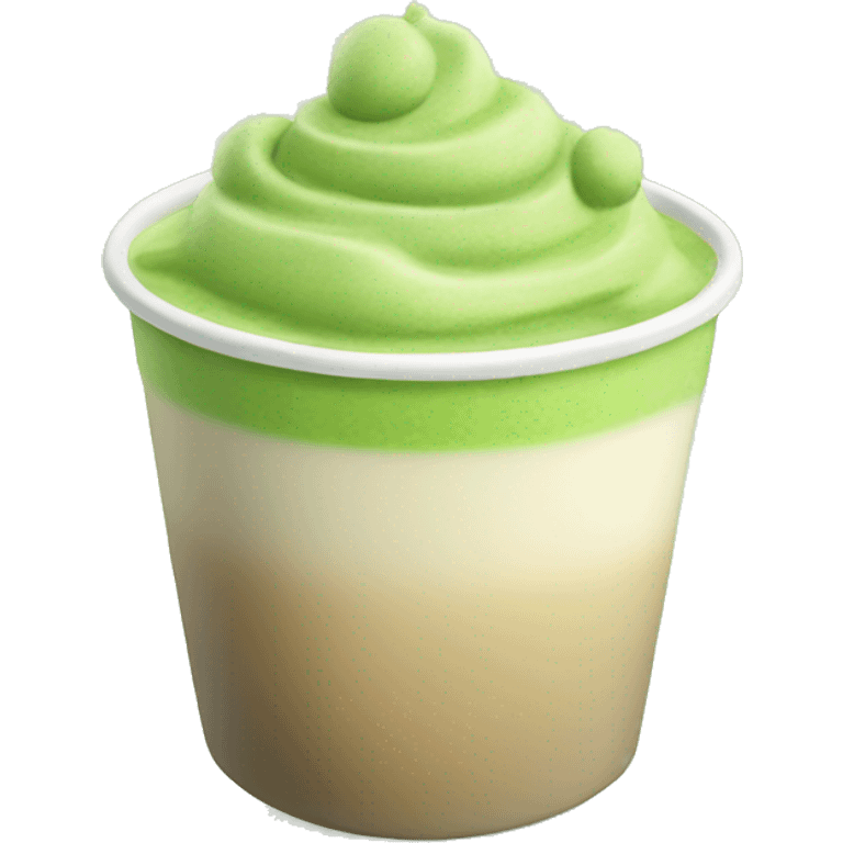 Matcha latte boba tea emoji