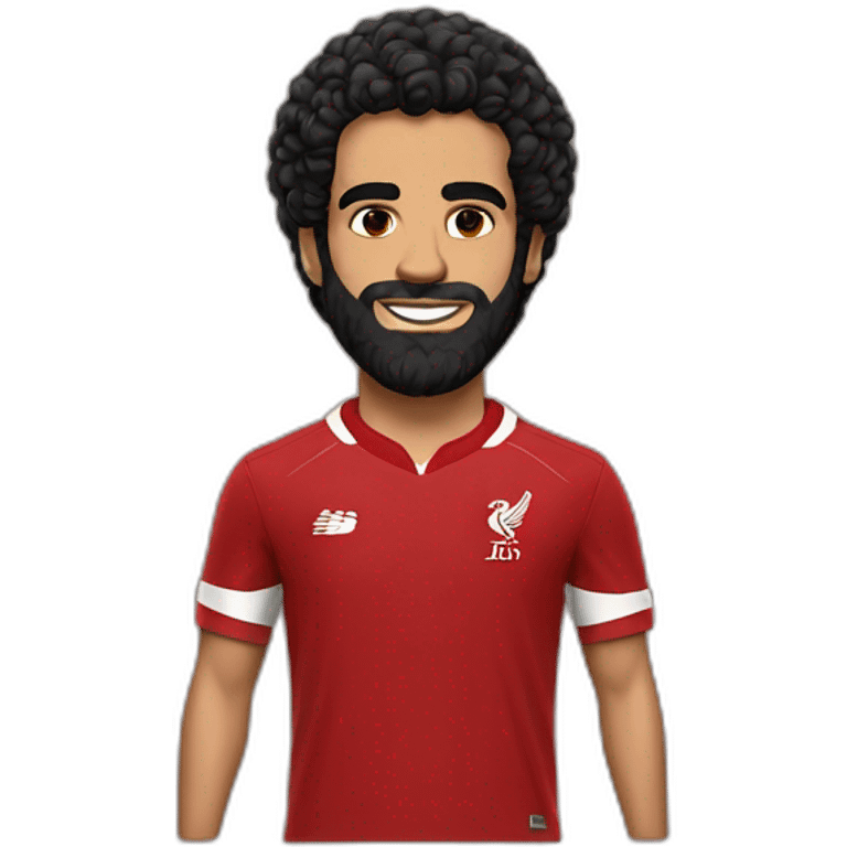 Muhammed salah in Liverpool shirt emoji