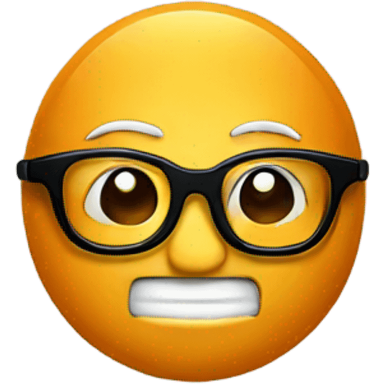 Bitcoin wearing glasses  emoji