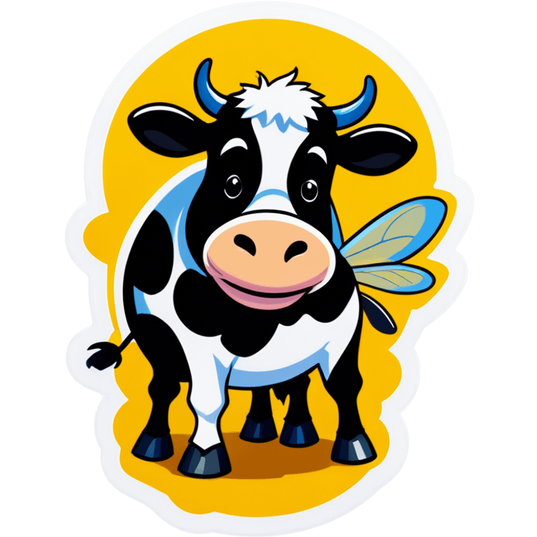 Cow kiss bee emoji