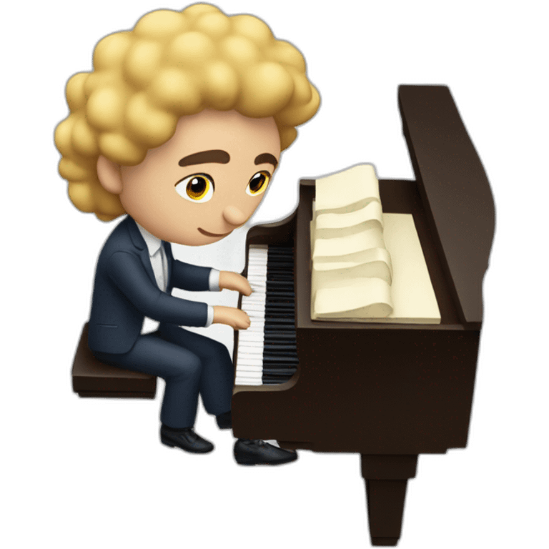 Michel Berger playing piano emoji