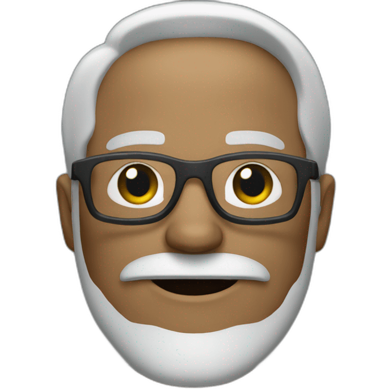 men with grey hair and grey beard and dark glasses emoji