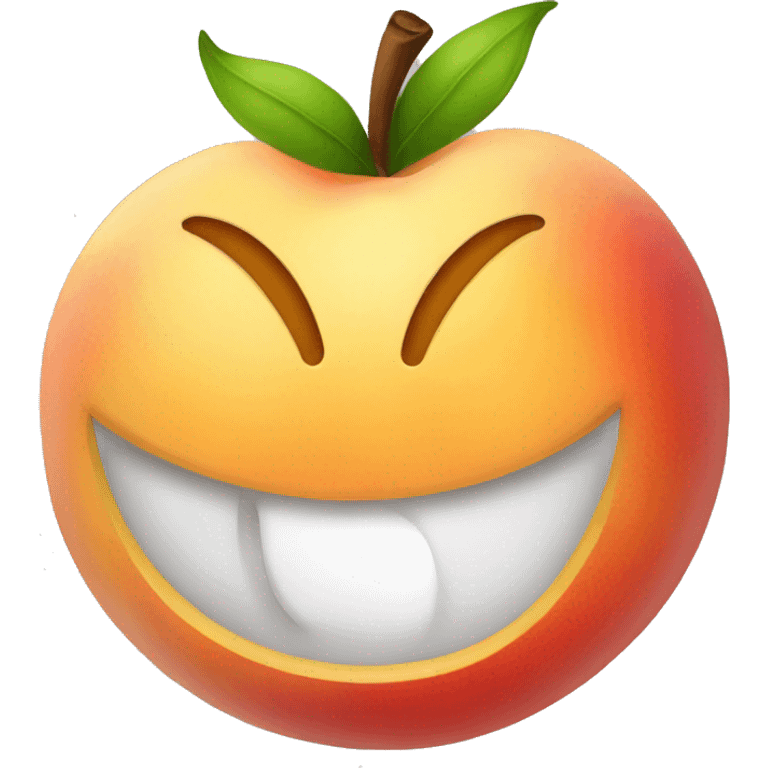 ios peach fruit emoji smiling emoji