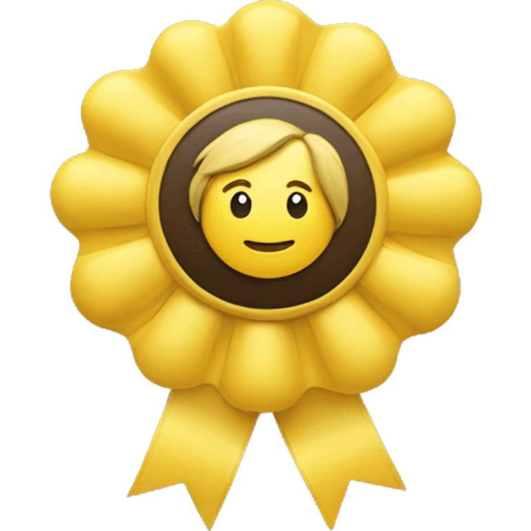 Hackathon winner rosette badge in yellow/gold emoji