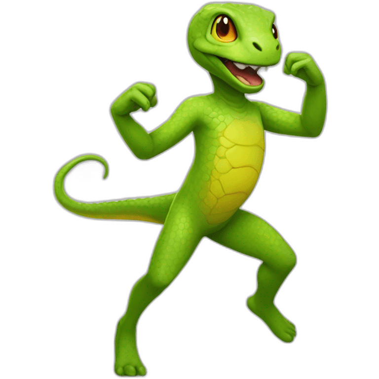 happy-humanoid-reptilian-dancing emoji