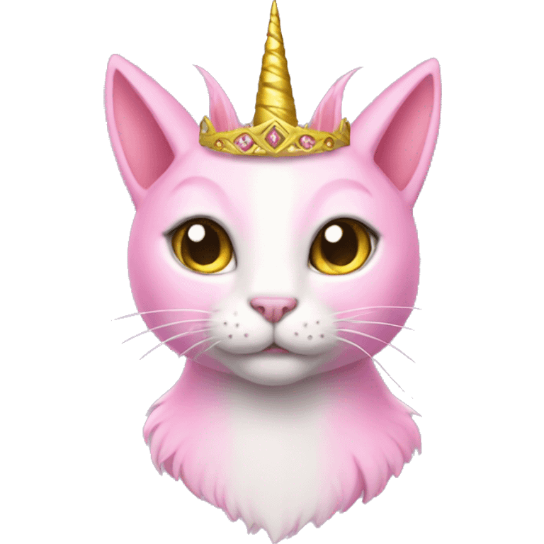 pink cat unicorn queen fairy emoji