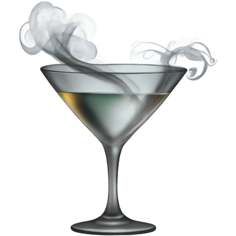 Smoking Martini Glass emoji