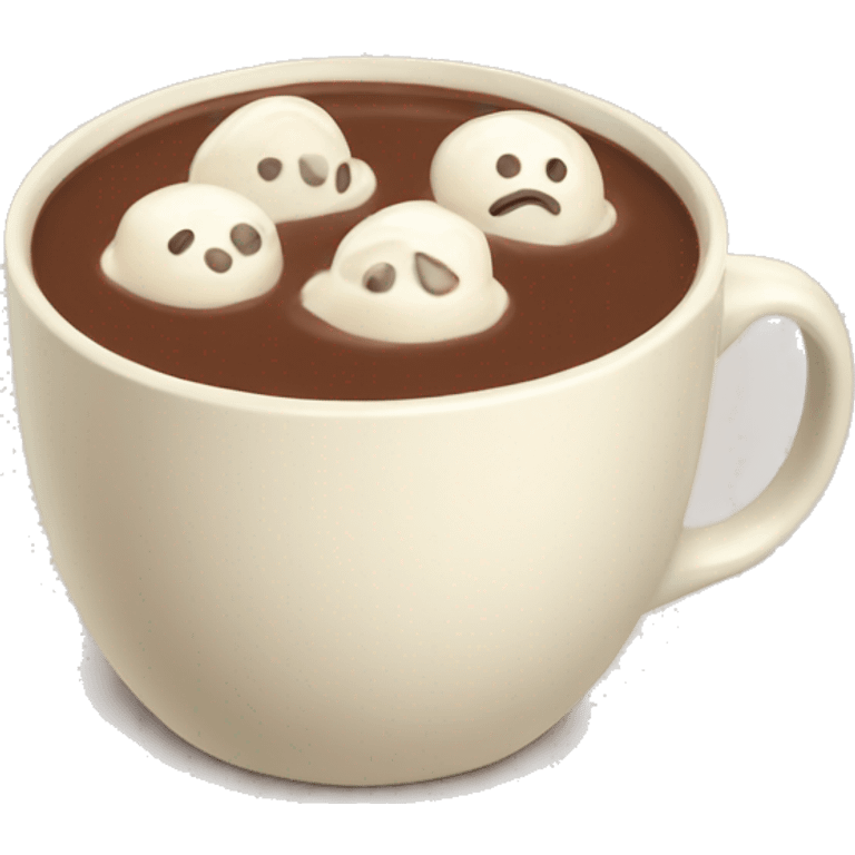 hot chocolate in a cream colored mug emoji