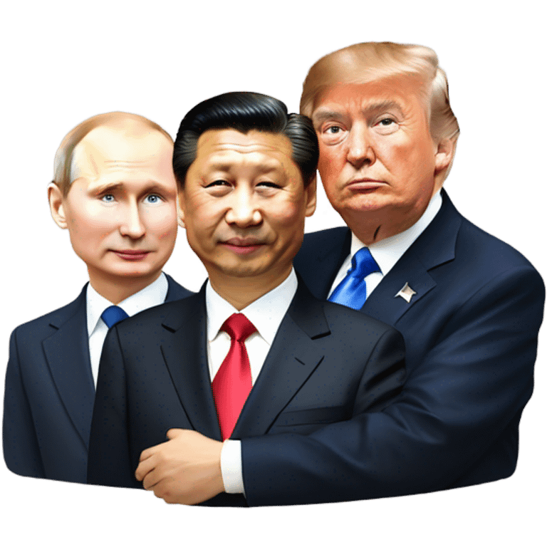 trump putn xi hugging emoji