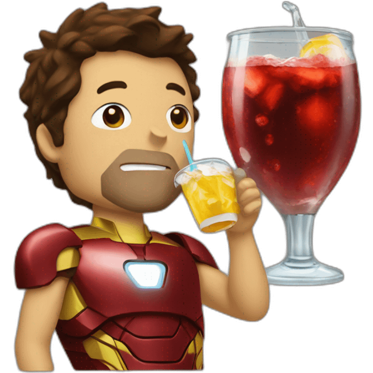 ironman drinking soda emoji