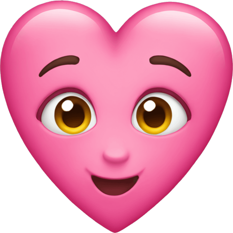 Cute pink heart emoji