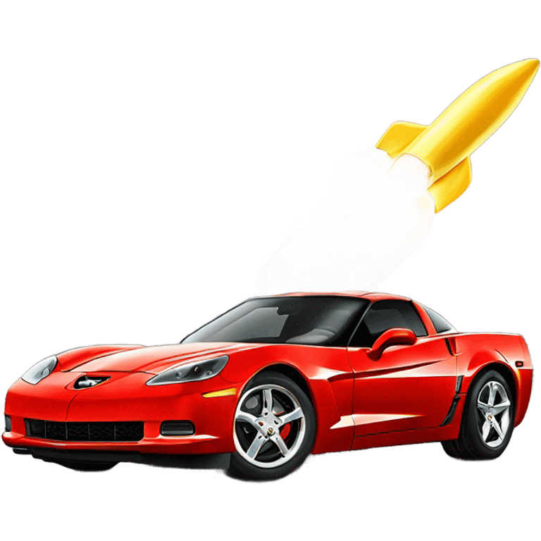 C6 Corvette powered by a rocket emoji