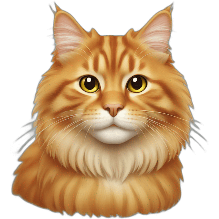 Ginger Siberian cat emoji