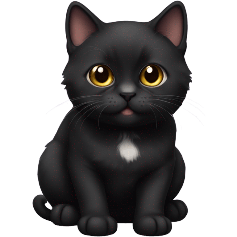 Black munchkin cat emoji