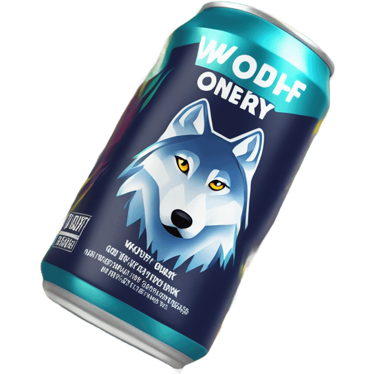 Woodruff wolf Energy Drink can emoji