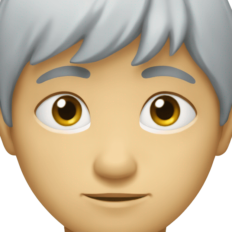 niño ojos azules y rubio con la cara entera emoji