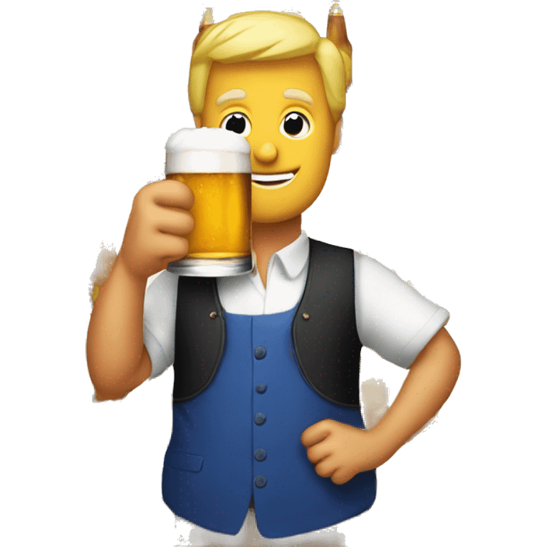 Donald avec une bière  emoji