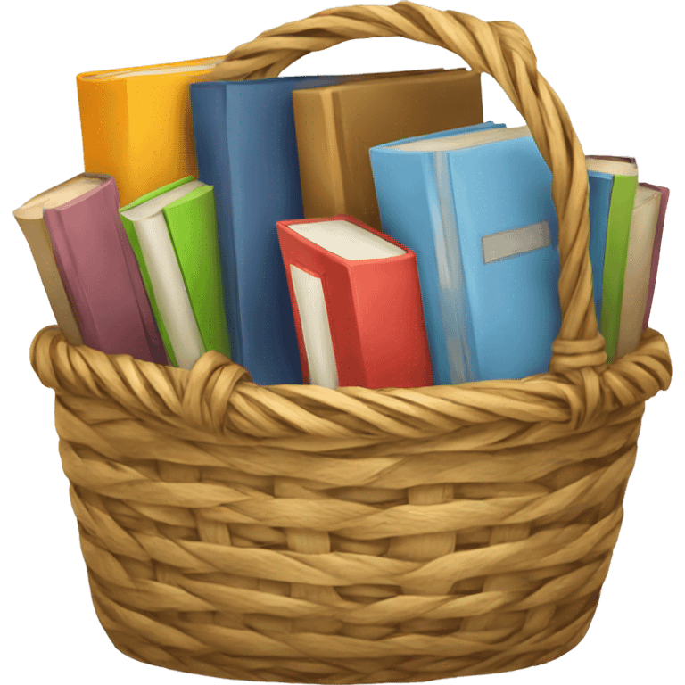 basket with books inside  emoji