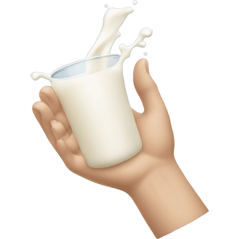 hand throwing milk emoji