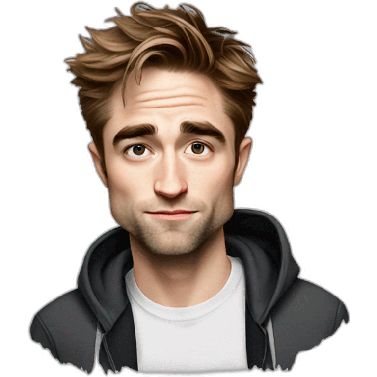 robert-pattinson cartoon wearing tee emoji