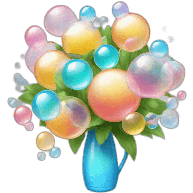 bouquet of bubbles emoji