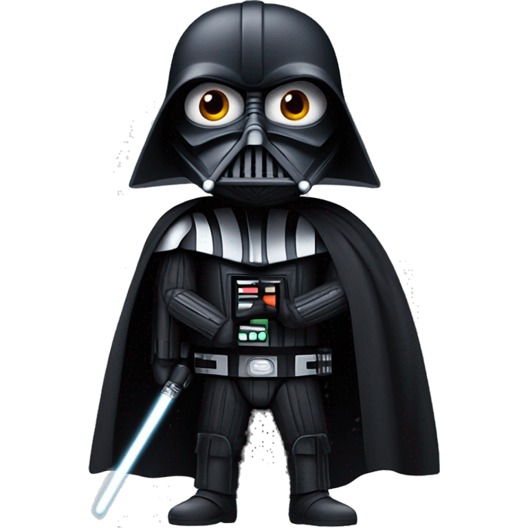 Angry Bird in a Darth Vader suit and a light saber emoji