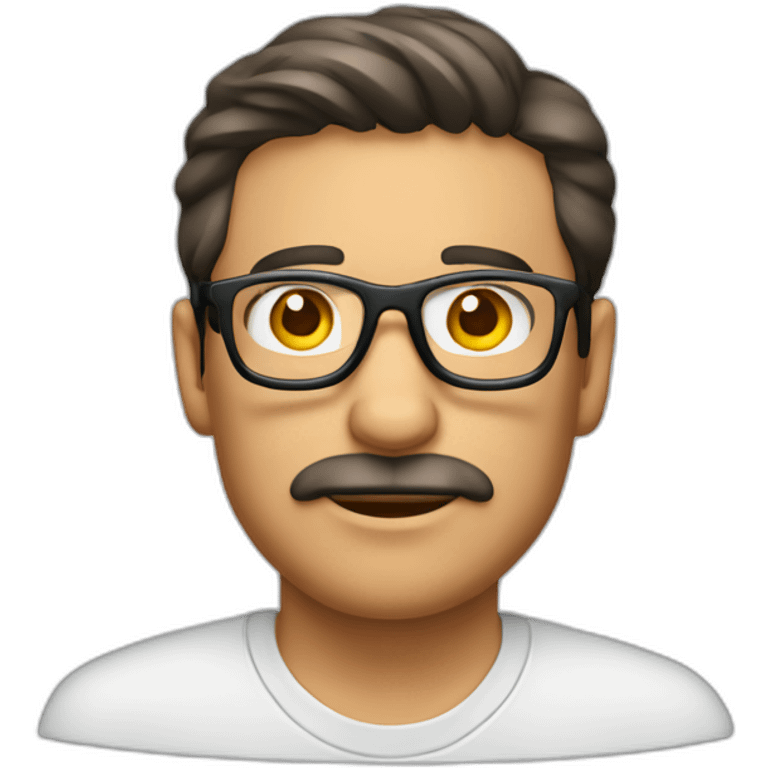 Hombre español con lentes, técnico de refrigeración  emoji